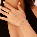 Boho Turquoise Hand Harness Bracelet