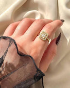 Luxury Zircon Ring Adjustable