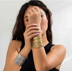 wire cuff One piece endless style in gold & silver