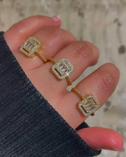 Luxury Zircon Ring Adjustable