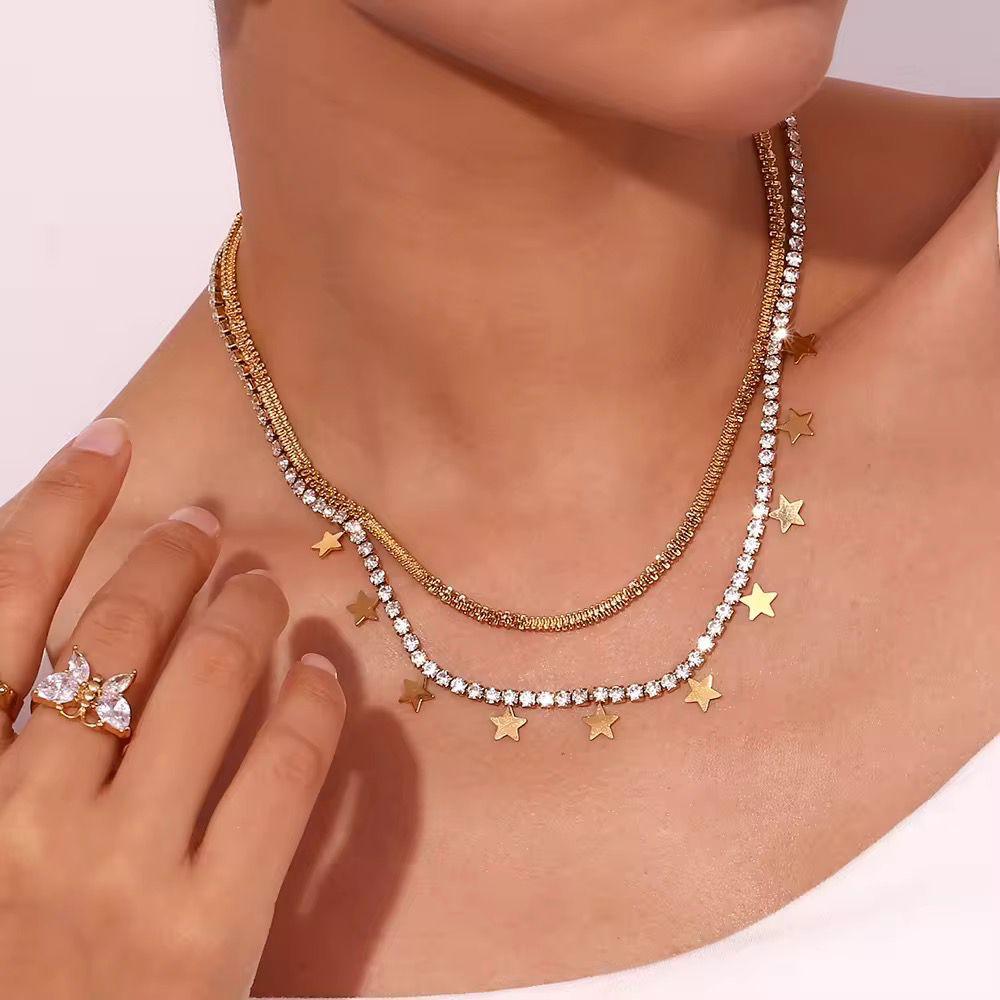Celestial Starlight Tennis Necklace