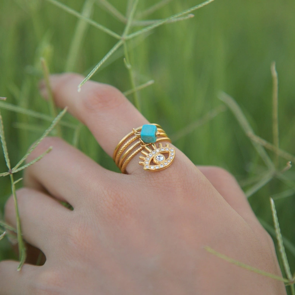 Luxury Charms Adjustable Ring