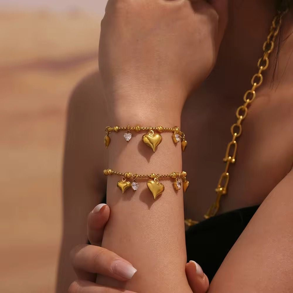 Stainless Steel Heart Bracelet