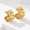 Gold Chunky Beaded Hoop Earrings