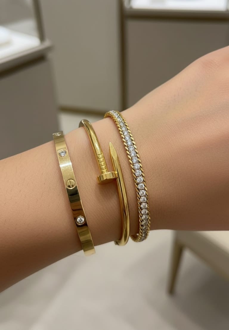Stainless Steel Laster Bracelet Combo