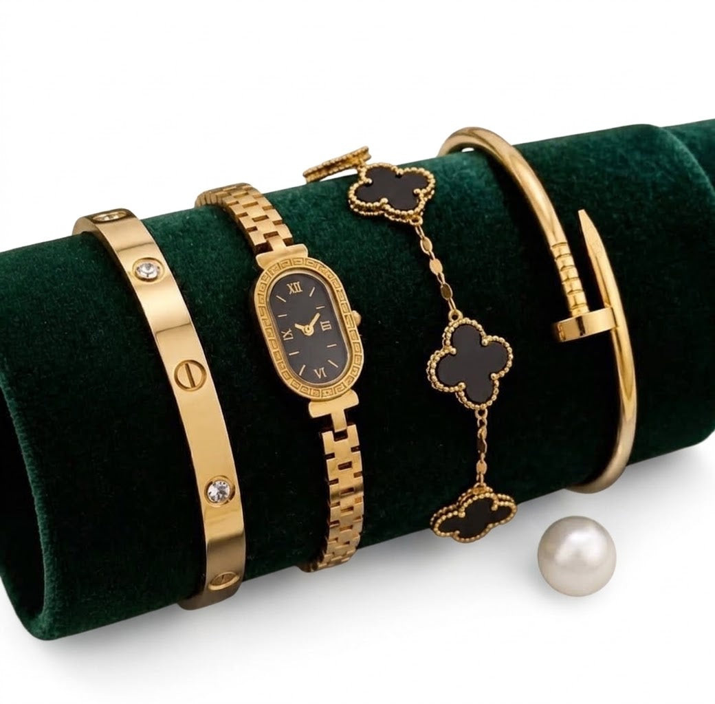 Luxury 4 pcs Gold Bracelet Combo