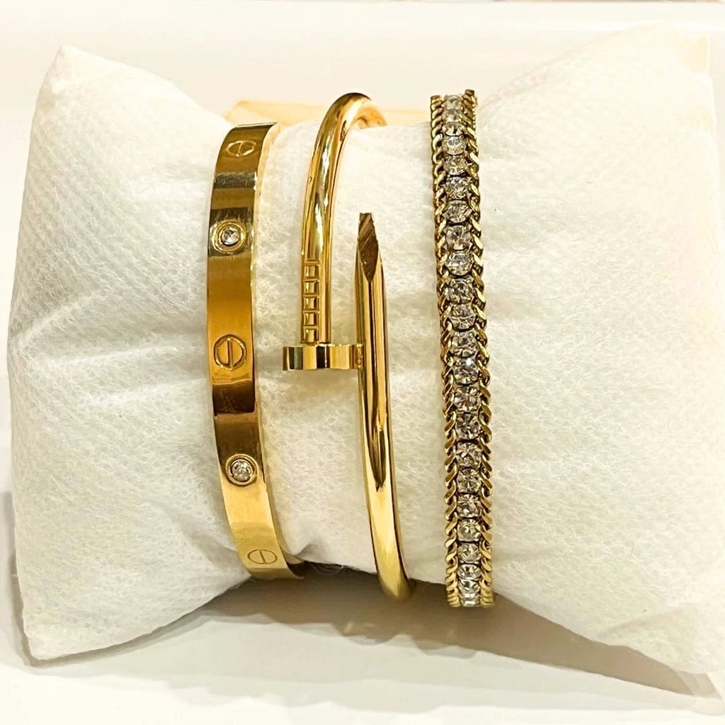 Stainless Steel Laster Bracelet Combo
