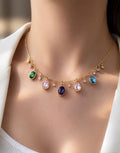 Multi Gemstone Charms Necklace