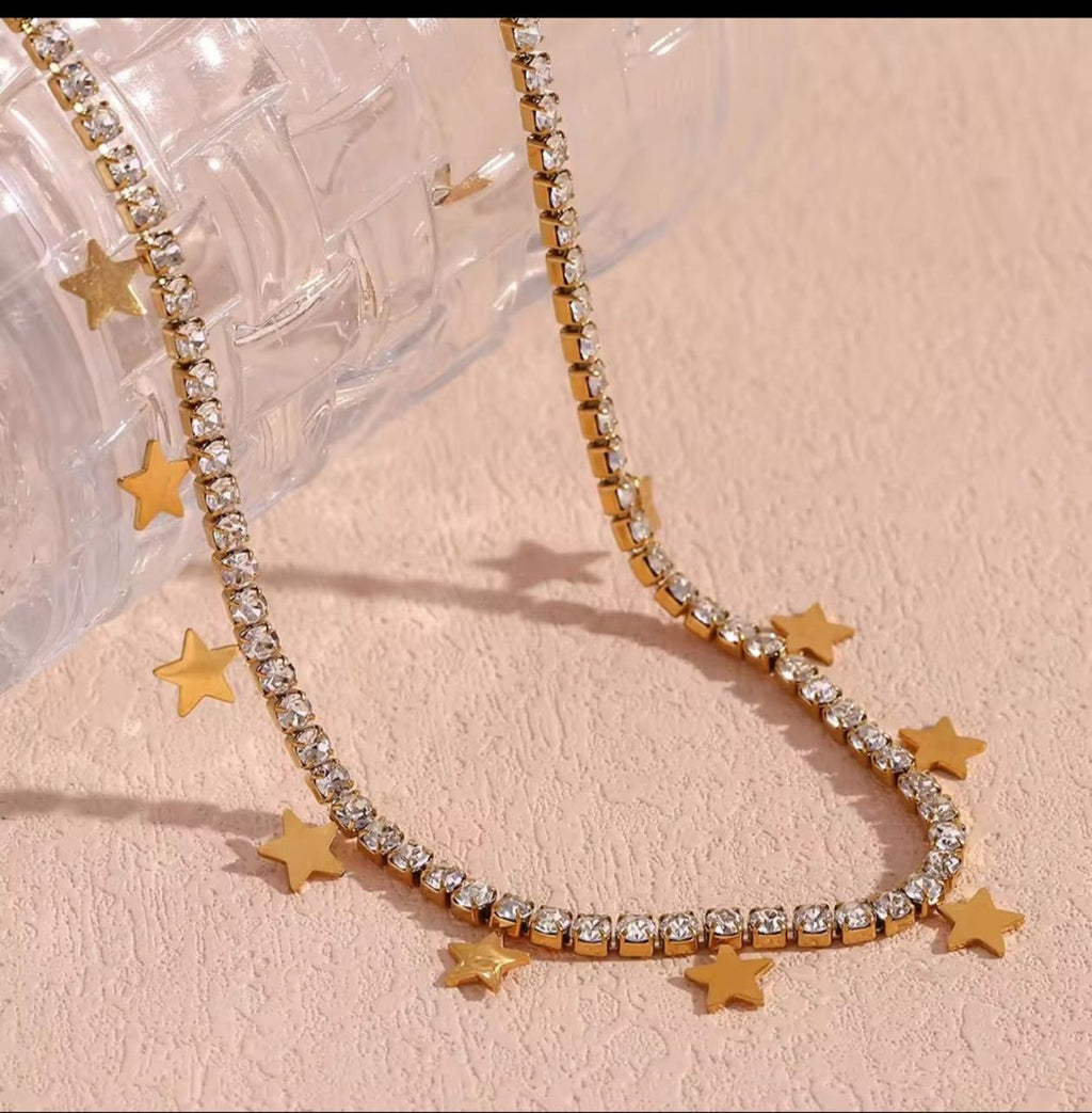 Celestial Starlight Tennis Necklace