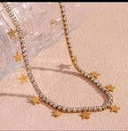 Celestial Starlight Tennis Necklace