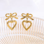 Bow Heart Earing