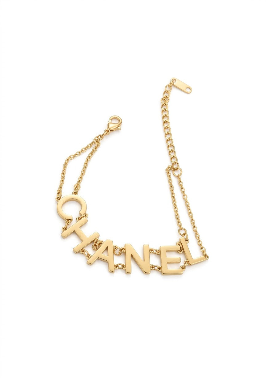 18k Gold Plated Chanel Letter Charm