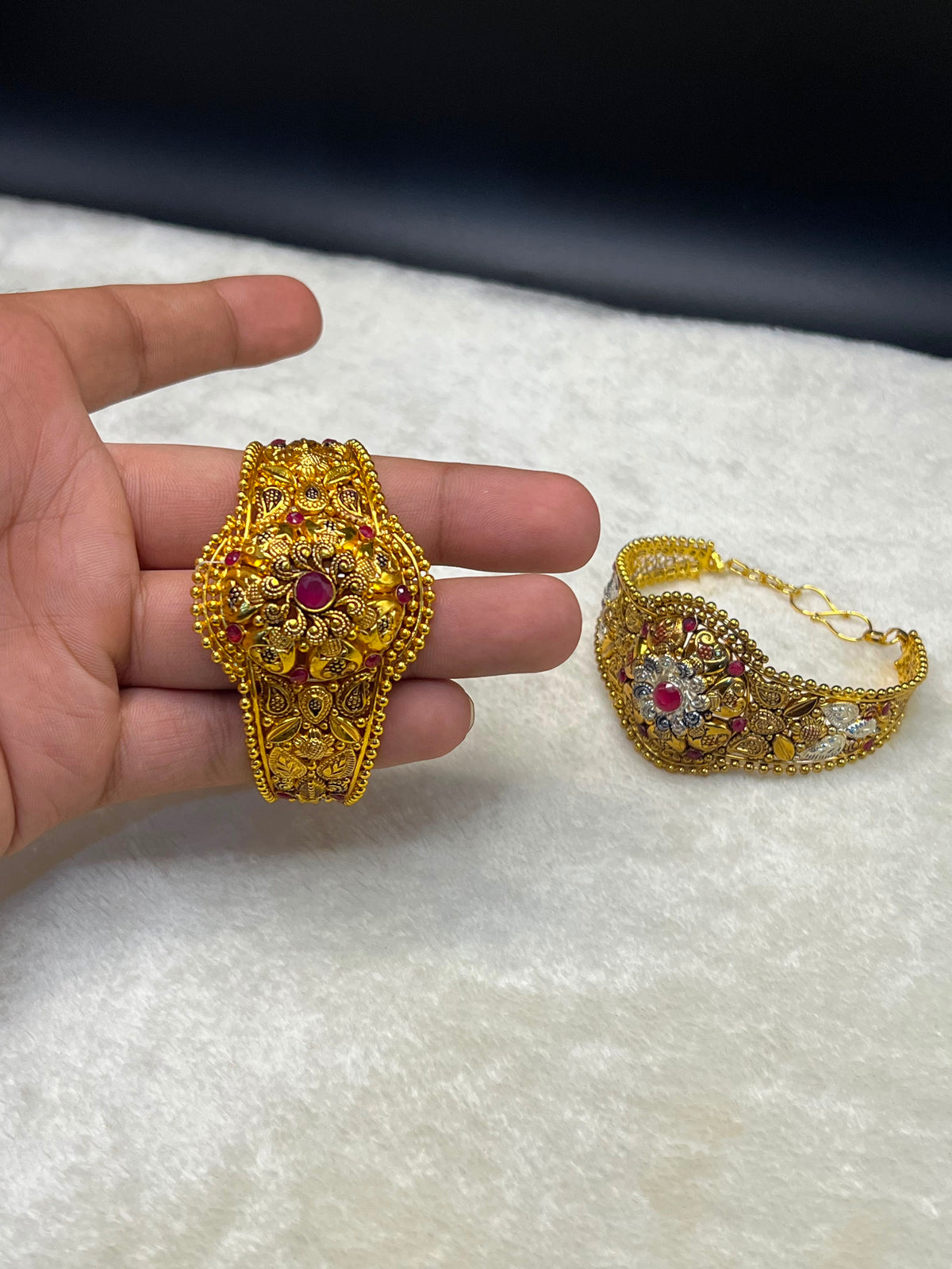 Gold Plated Bracelets Real Stone