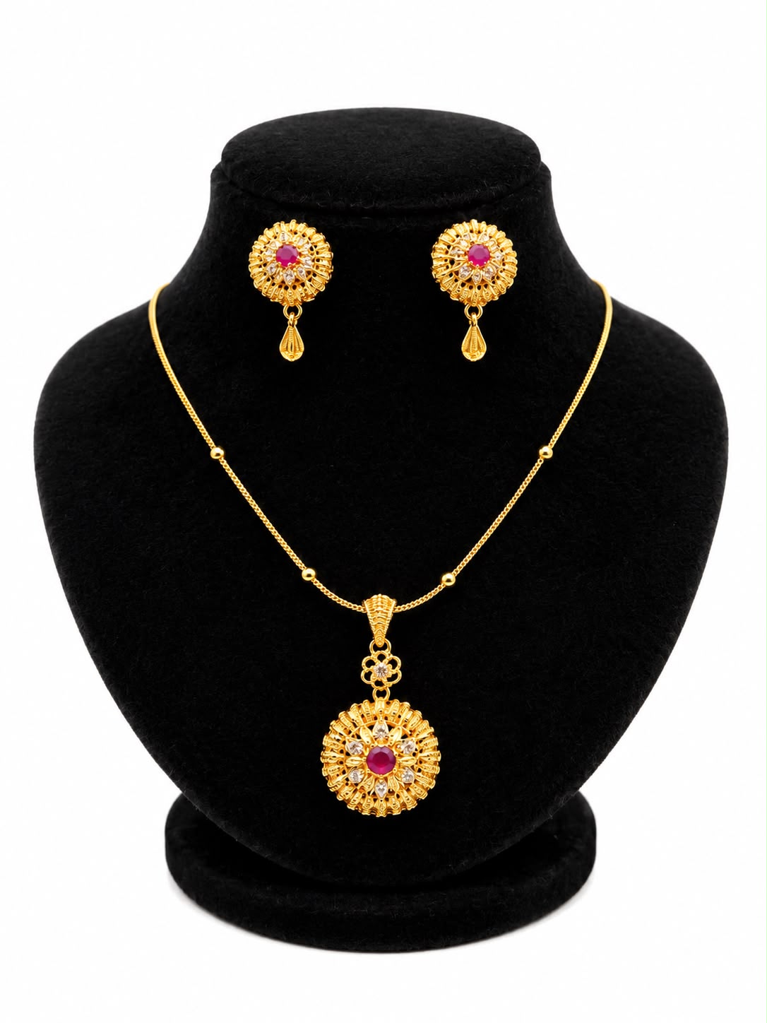 Royal Ruby Pendant Set