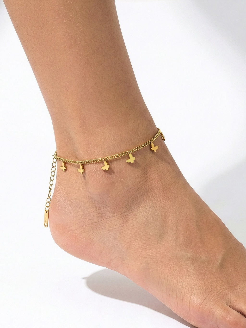 Mini Butterfly Charm Anklet