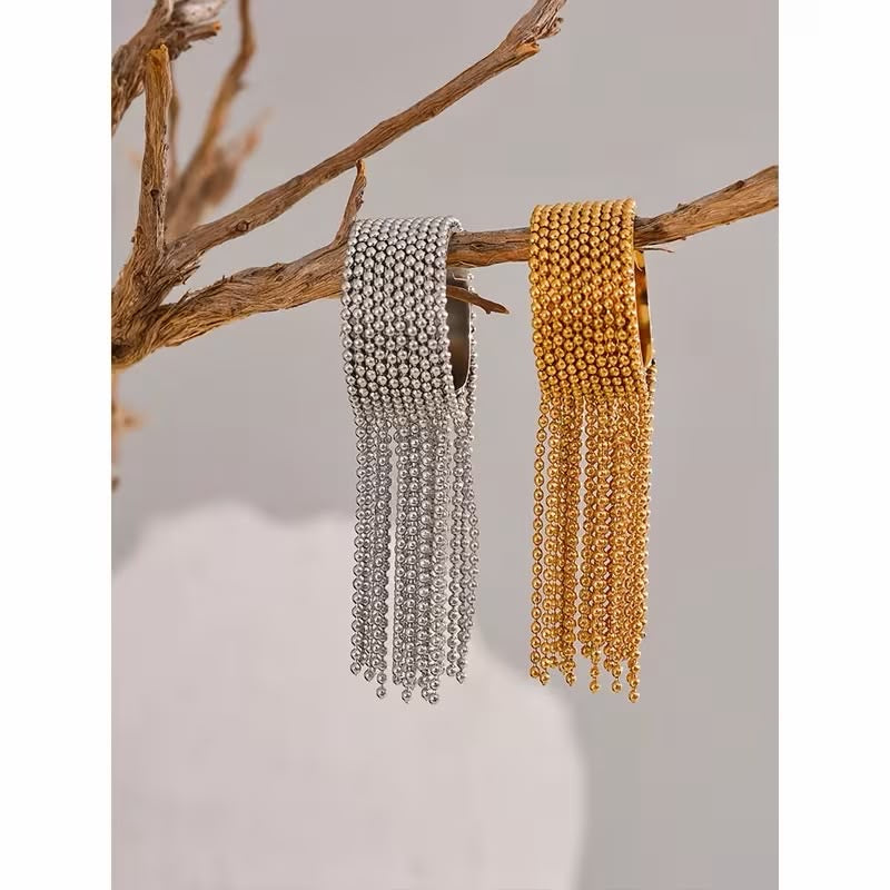 Beaded Tassel Statment Ring