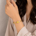 Gold Coin Cuff Bangle