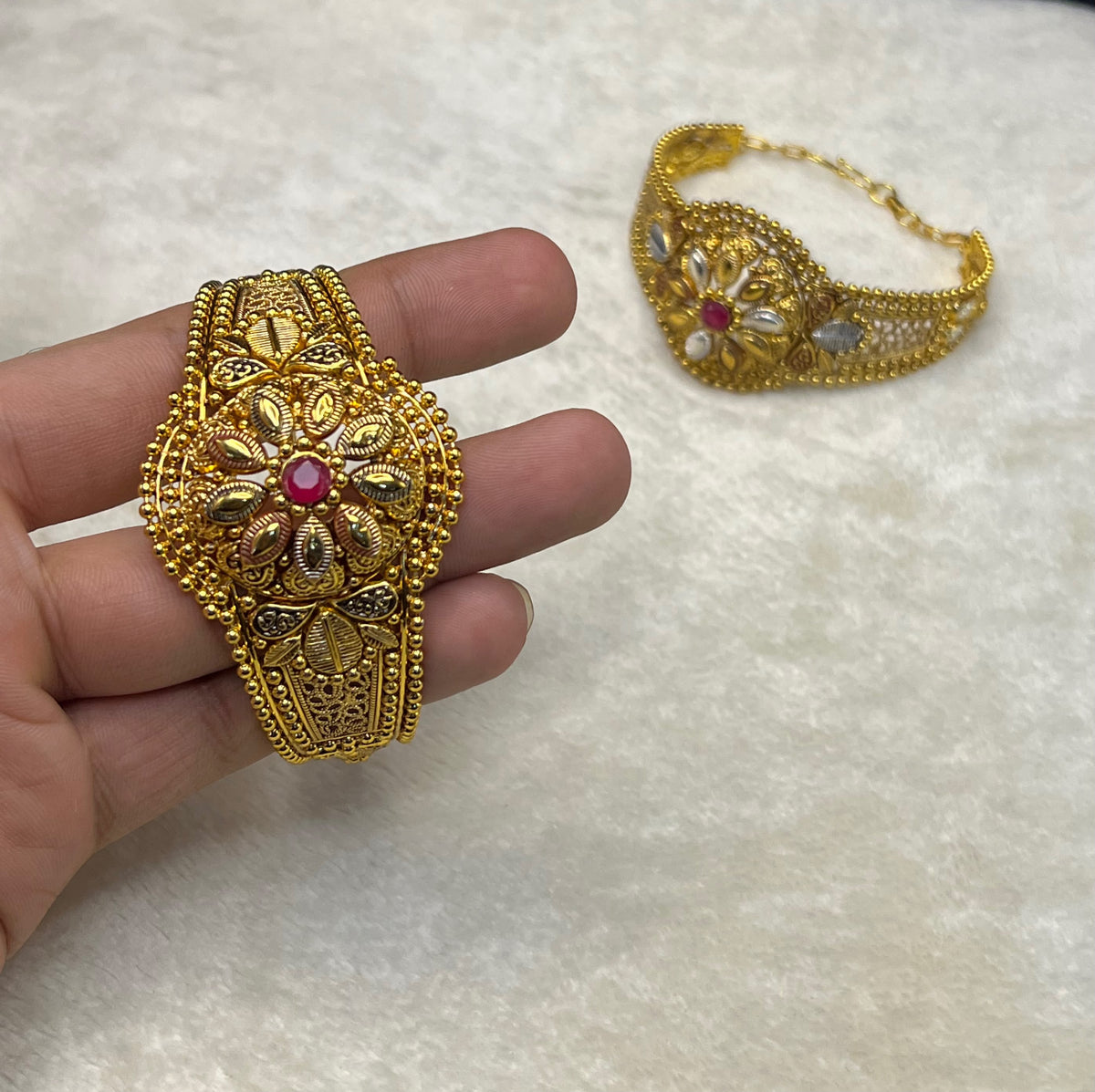 Gold Plated Bracelets Real Stone