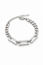 "Turn heads with this bold gold chunky bracelet
