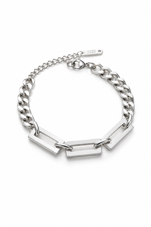 "Turn heads with this bold gold chunky bracelet