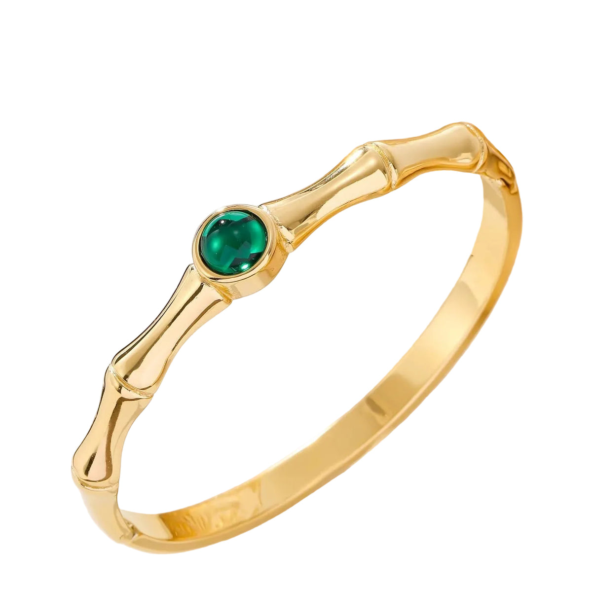 Stainless Steel Luxury Emerald Hand Cuff