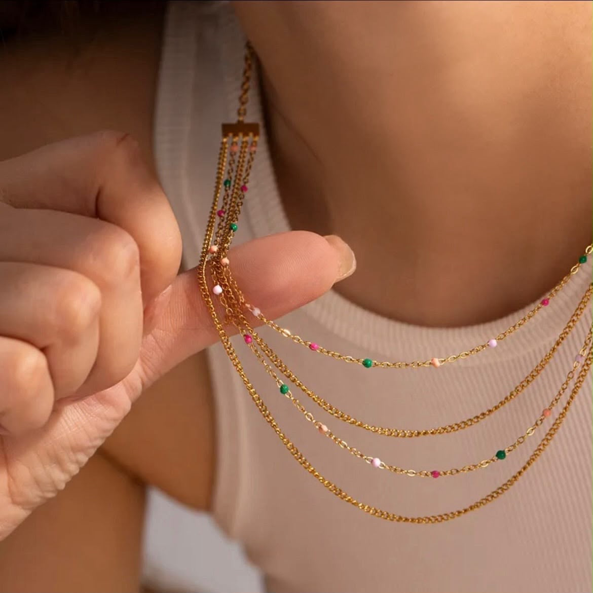 Multi-Layer Gold Chain Necklace