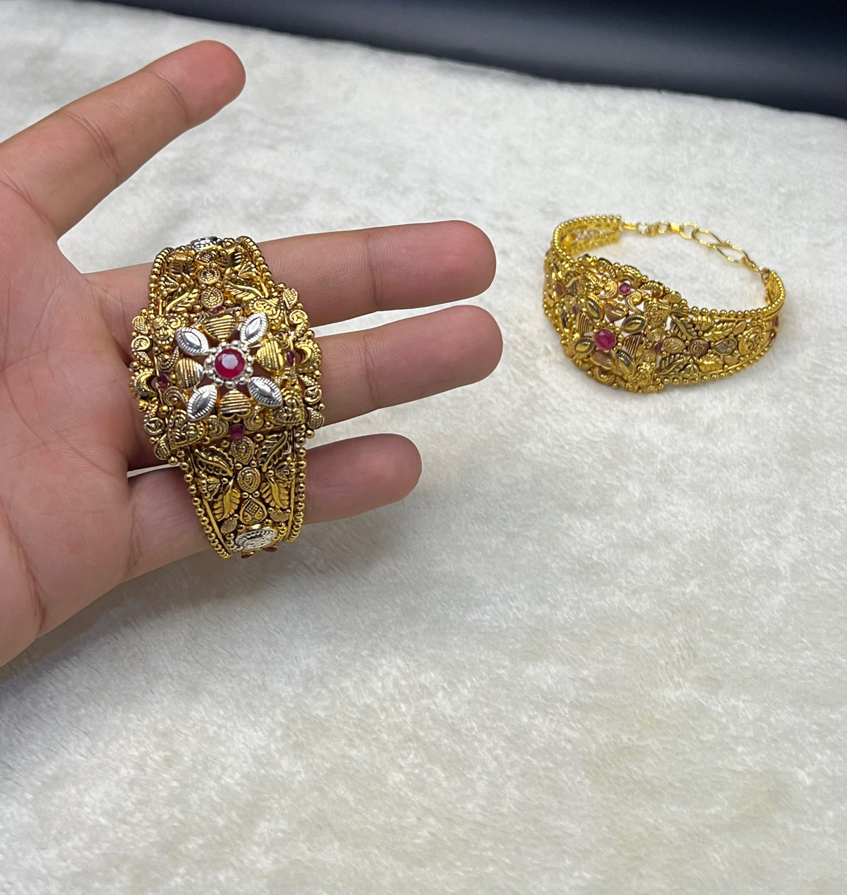 Gold Plated Bracelets Real Stone