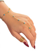Feroza Stone Hand Chain