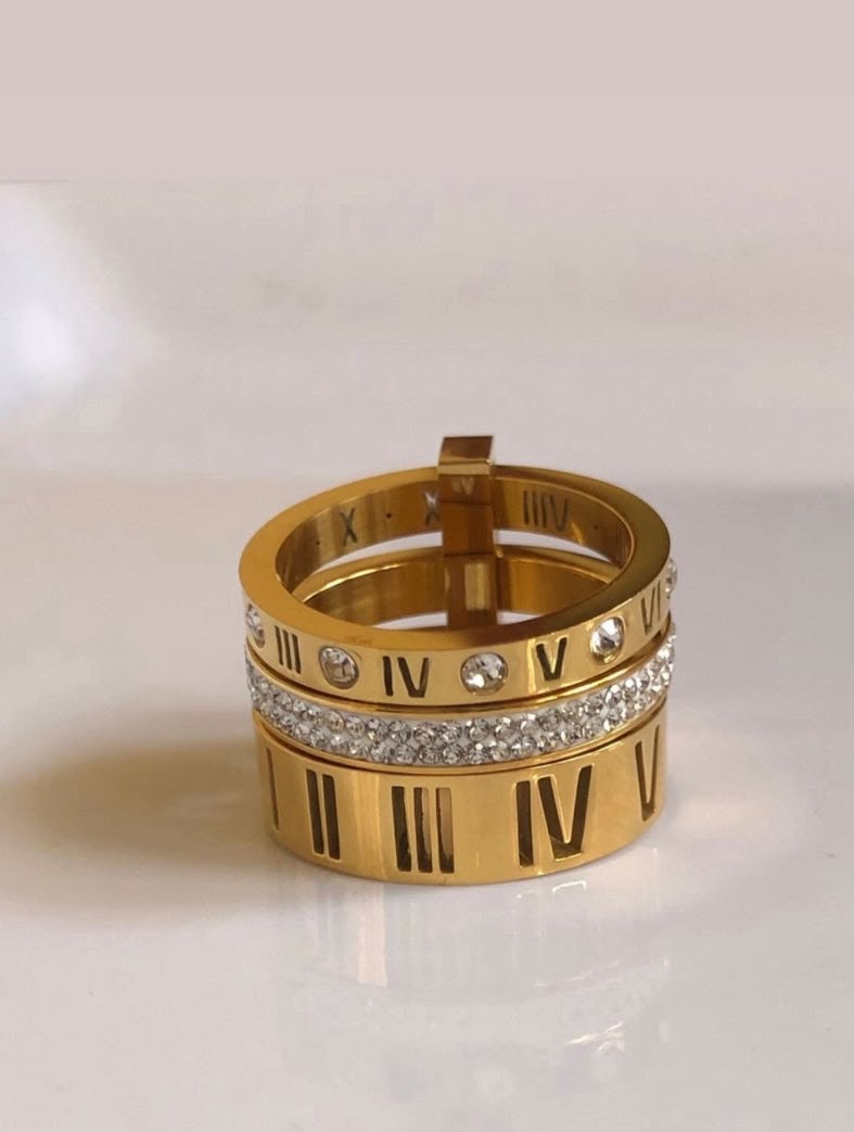Roman Numeral Gold Ring