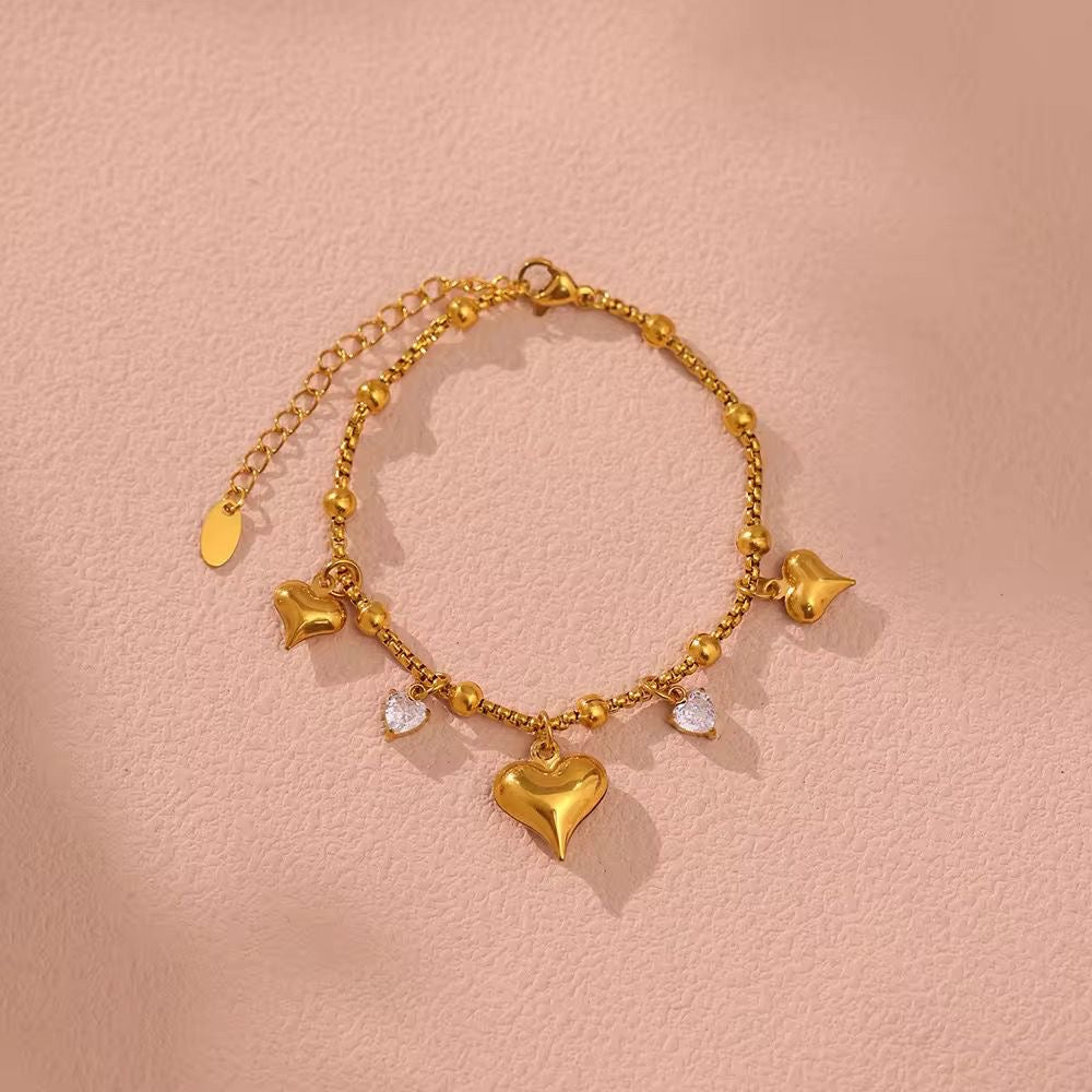 Stainless Steel Heart Bracelet