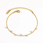 Black White Crystal Station Bracelet