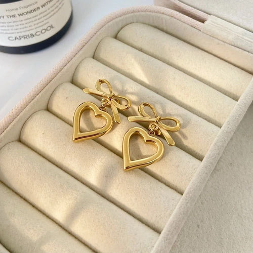 Bow Heart Earing