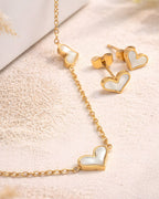 Heart Station Necklace Set
