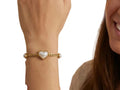 Pearl Heart Gold Bracelet