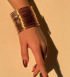 wire cuff One piece endless style in gold & silver