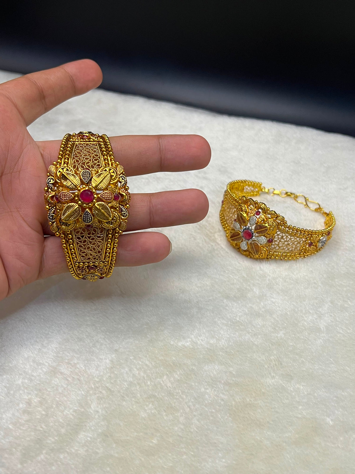 Gold Plated Bracelets Real Stone