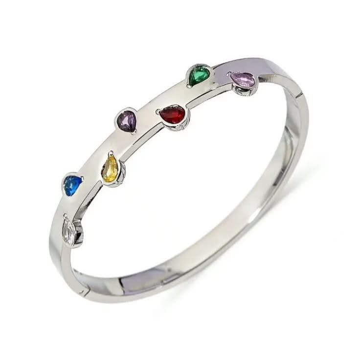 Rainbow Teardrop Crystal Handcuff