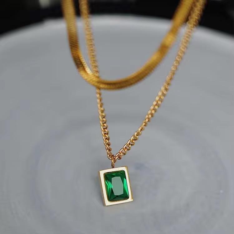 Stainless Steel Double Lair Necklace
