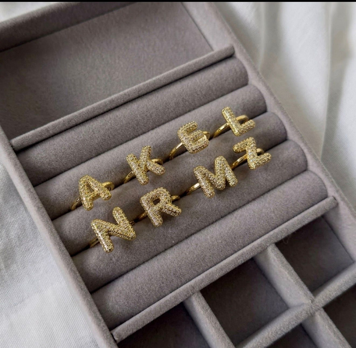 Alphabet Adjustable Ring