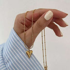 Gold Heart Ball Necklace