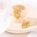 Bow Heart Earing