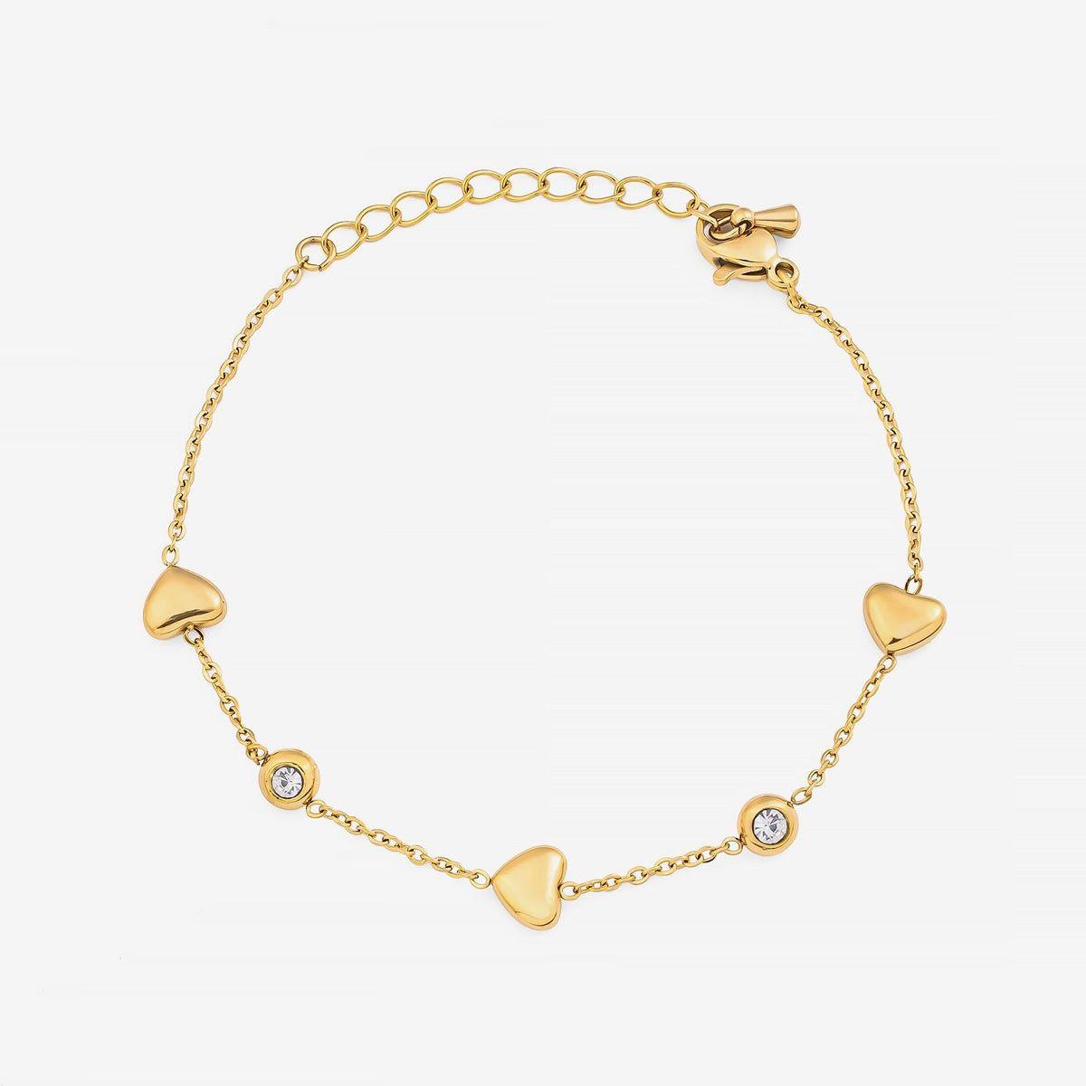 3 Heart Evil Eye Bracelet
