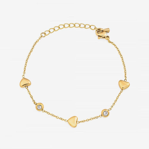 3 Heart Evil Eye Bracelet