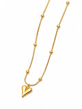 Gold Heart Ball Necklace