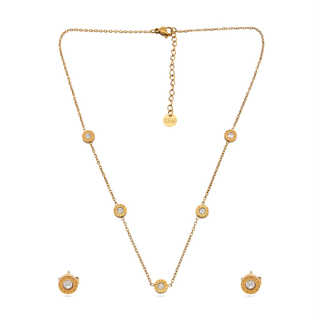 Zircon Station Necklace Set