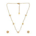 Zircon Station Necklace Set