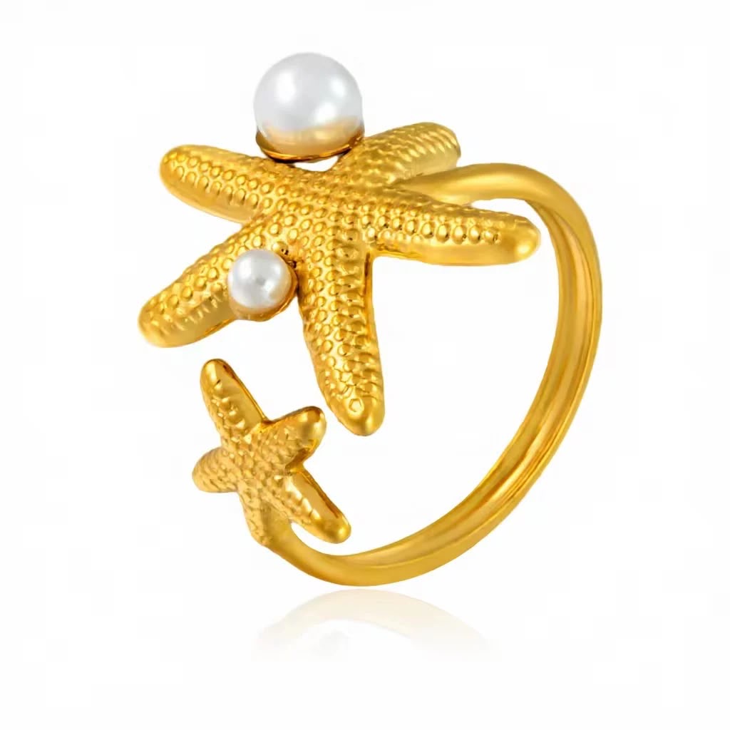 Luxury Sea Shell Adjustable Ring