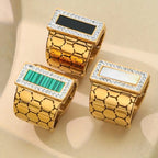 Stone Colorful Ring Adjustable
