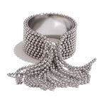 Beaded Tassel Statment Ring