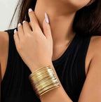wire cuff One piece endless style in gold & silver